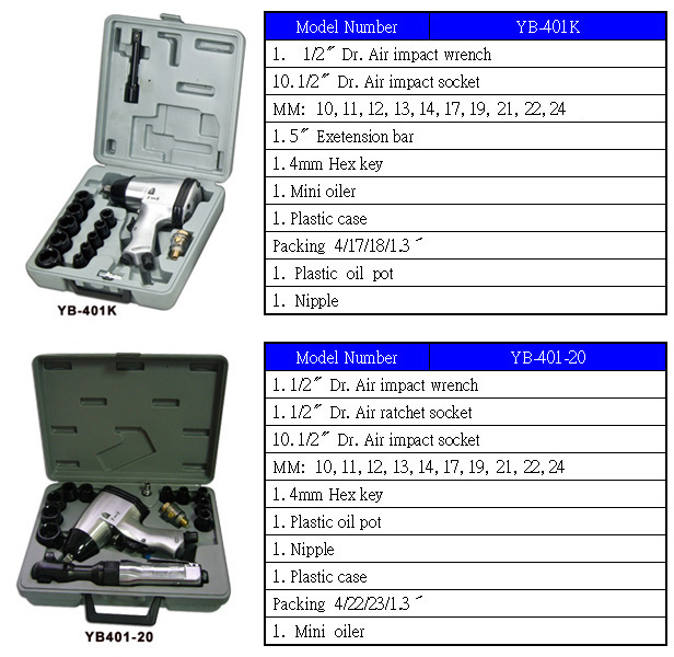 Air Impact Wrench Set / Auto Repair Tools / Tool Set